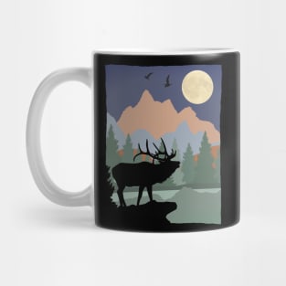 Mountain Scene Caribou Mug